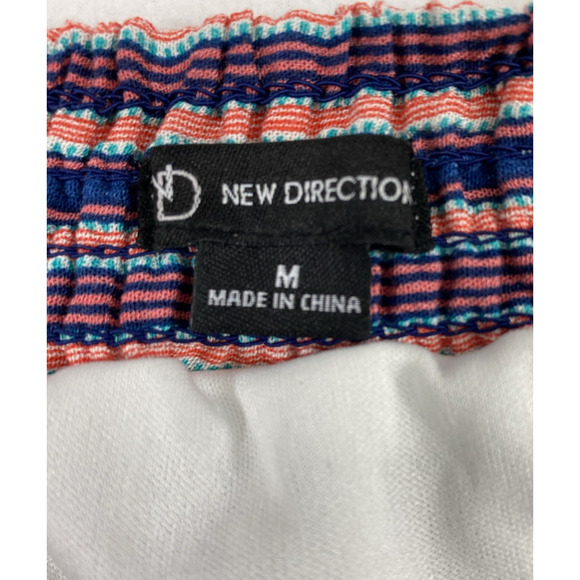 New Direction Midi Skirt Womens‎ Medium Red Blue Boho Hippie Assymetrical Flowy - Picture 3 of 10